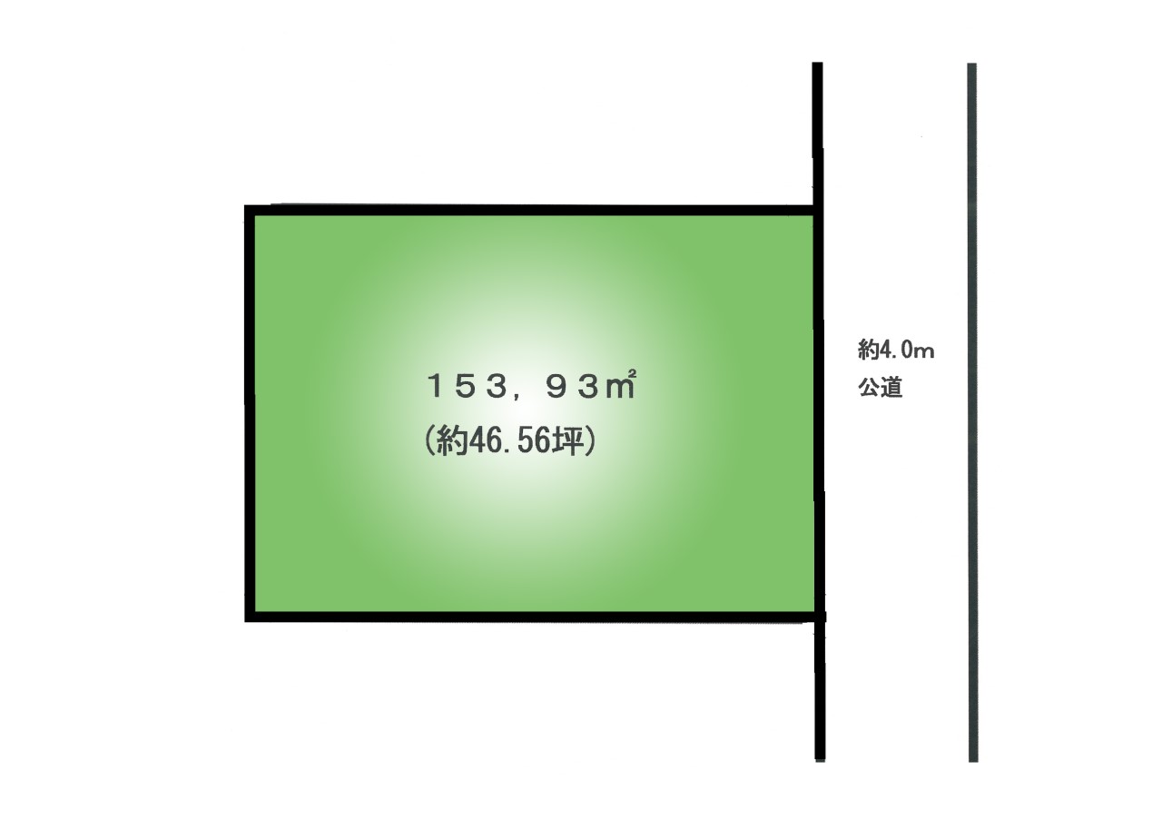 区画図-間取り配置がしやすい整形地。陽当り風通し良好。