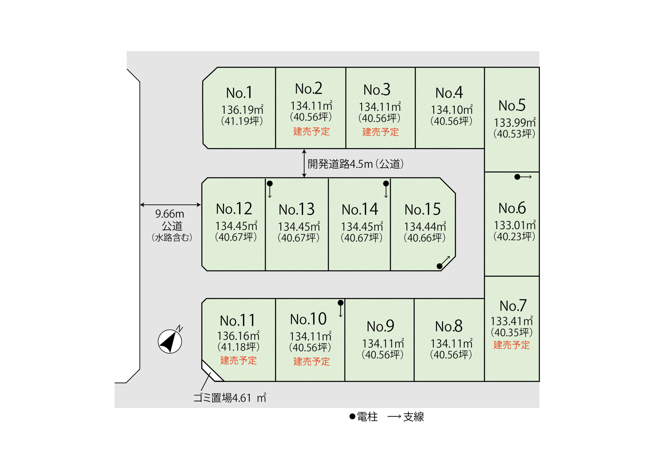 Breeze Garden 川越市木野目 全体区画図